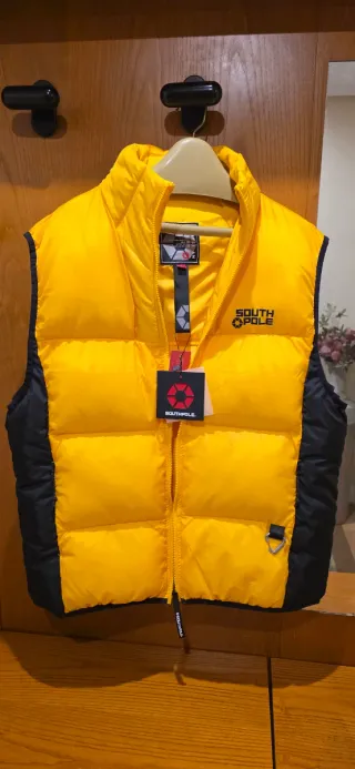 Chaleco South Pole Hombre Talla L Amarillo/Negro