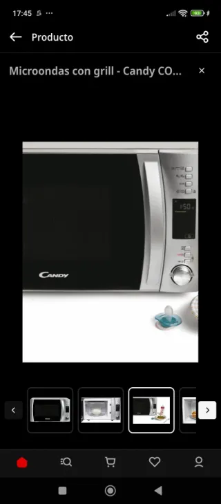 Microondas Candy con grill nuevo