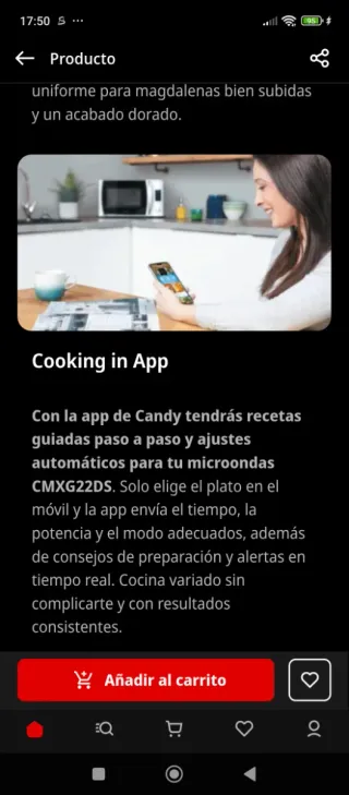 Microondas Candy con grill nuevo