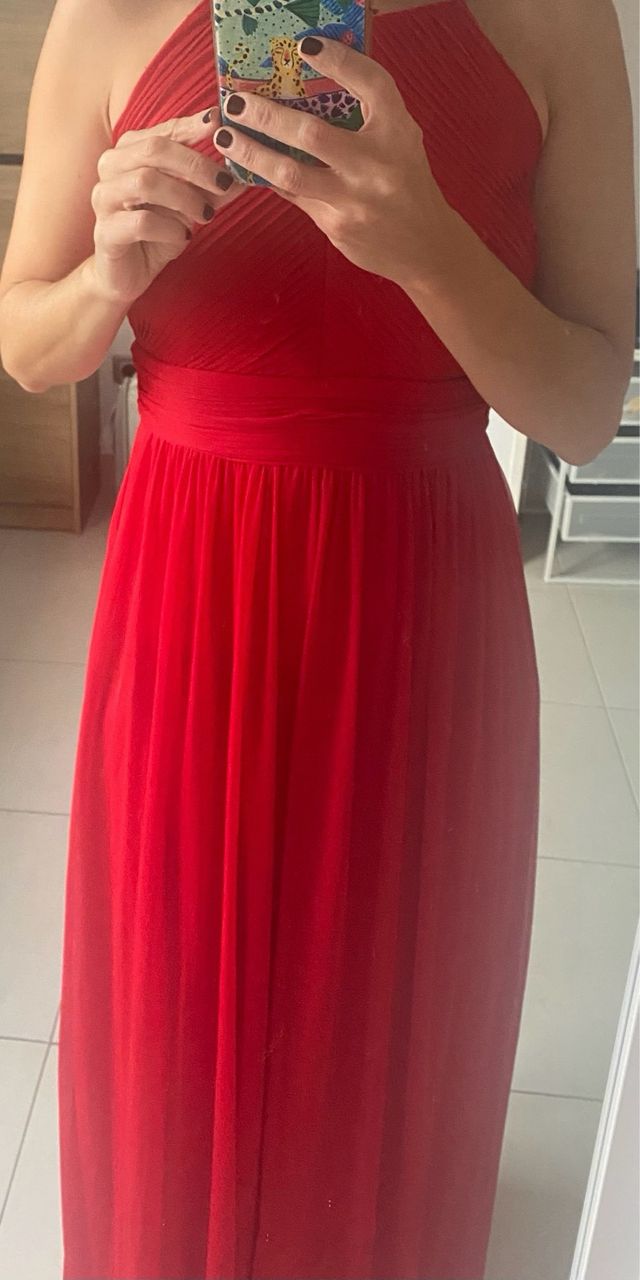 Vestido de fiesta rojo largo