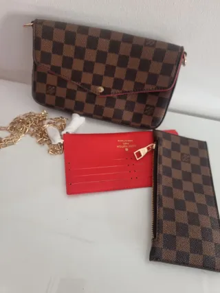 Bolso Louis Vuitton Marrón y Rojo