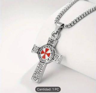 Collar Cruz Templaria Acero Inoxidable