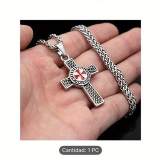 Collar Cruz Templaria Acero Inoxidable