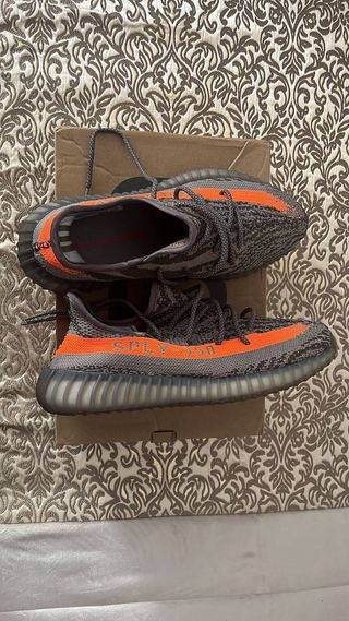 Adidas Yeezy Zapatilla Gris Naranja