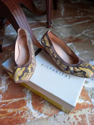 Zapatos Hispanitas piel serpiente