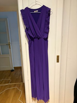 Vestido fiesta midi violeta
