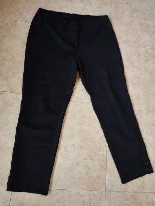 Pantalón negro elástico talla grande