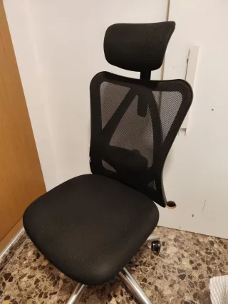 Silla Oficina Ergonómica Negra ( Sin reposabrazos)