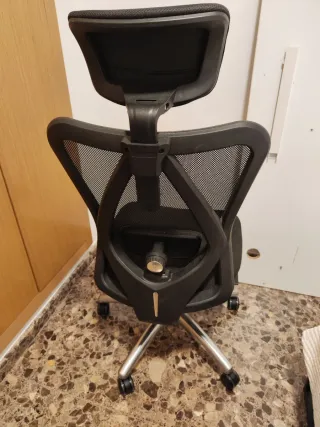 Silla Oficina Ergonómica Negra ( Sin reposabrazos)