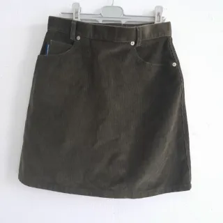 Minifalda vintage pana Burberry verde oliva