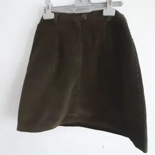 Minifalda vintage pana Burberry verde oliva