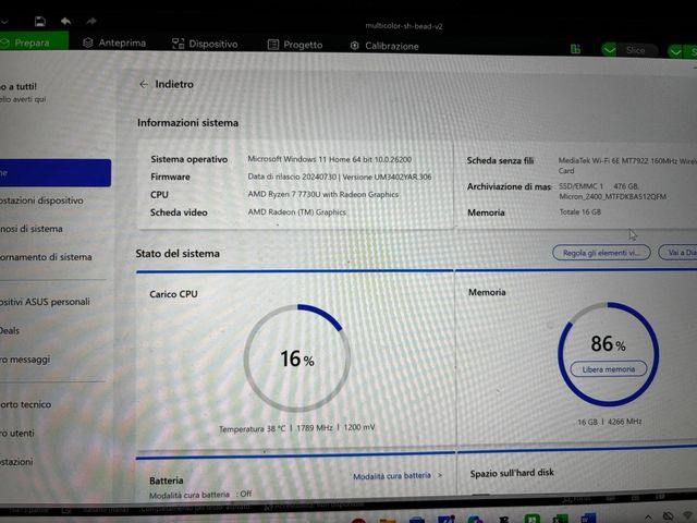 Asus Zenbook Ryzen 7 16GB RAM 512GB SSD