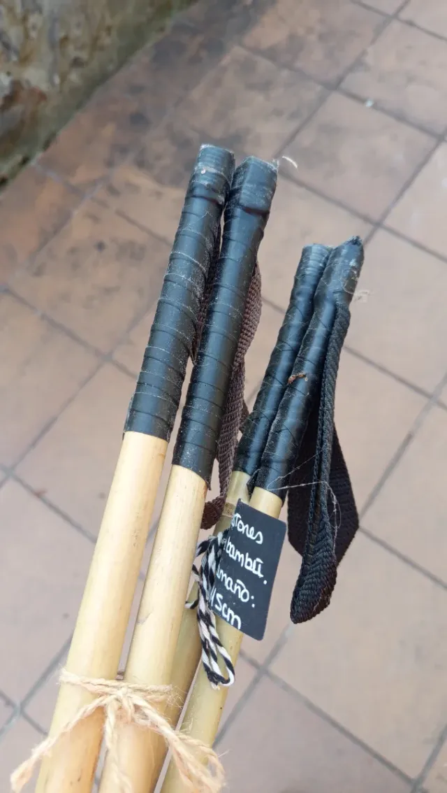 Bastones de bambú para trail running