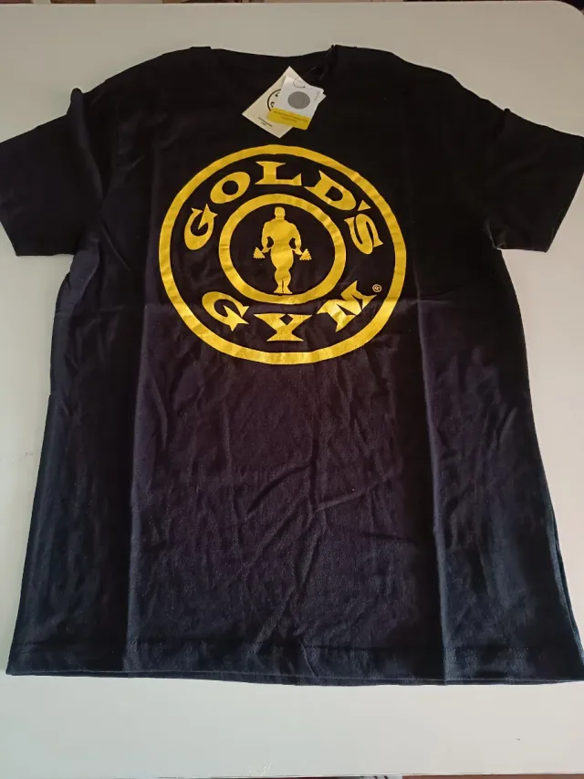 T-Shirt Gym Preto Gold's Gym Tamanho L e XL