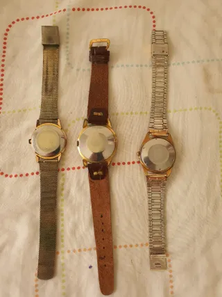 Lote 3 Relojes (Oro y Marrón)