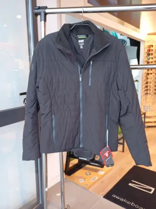 Chaqueta negra acolchada HH