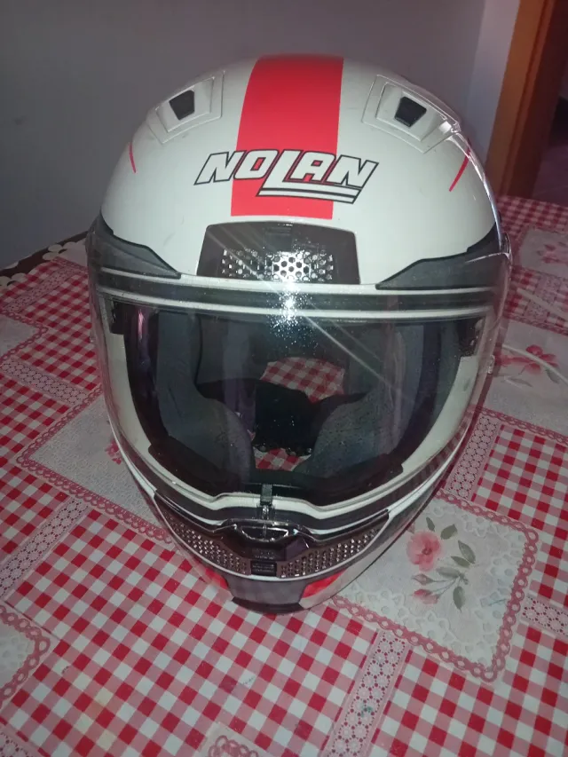Casco de moto integral Nolan blanco