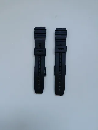 2 Correas Goma Reloj Negras 18mm
