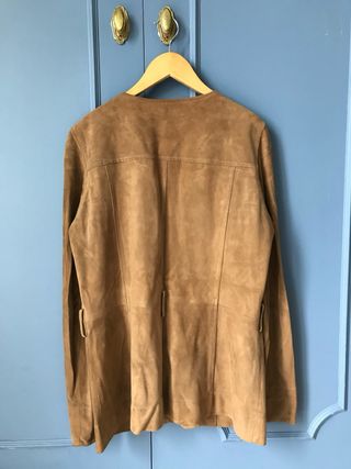 Chaqueta de ante marrón