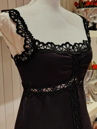 Vestido Charo Ruiz Negro Encaje