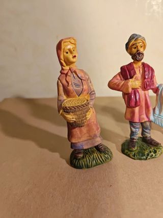 3 statuine presepe addobbo capanna natale