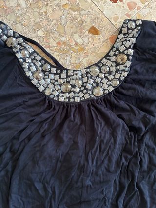 Vestido negro espalda abierta nuevo Nochevieja 