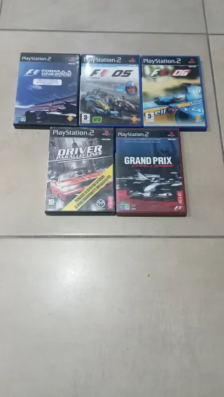 Lote 5 Juegos PS2: F1 2002, F1 05, F1 06, Driver, 