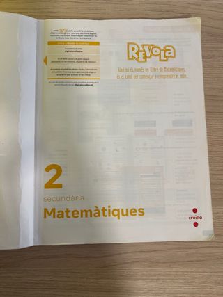 Matemàtiques. 2 Secundària. Revola. Cruilla