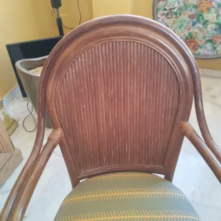 Poltrona in legno e rattan 10 poltrone
