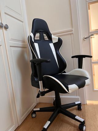 Silla Gaming Negra y Blanca