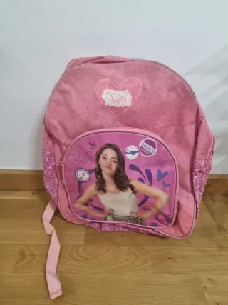 Mochila Escolar Disney Violetta Rosa