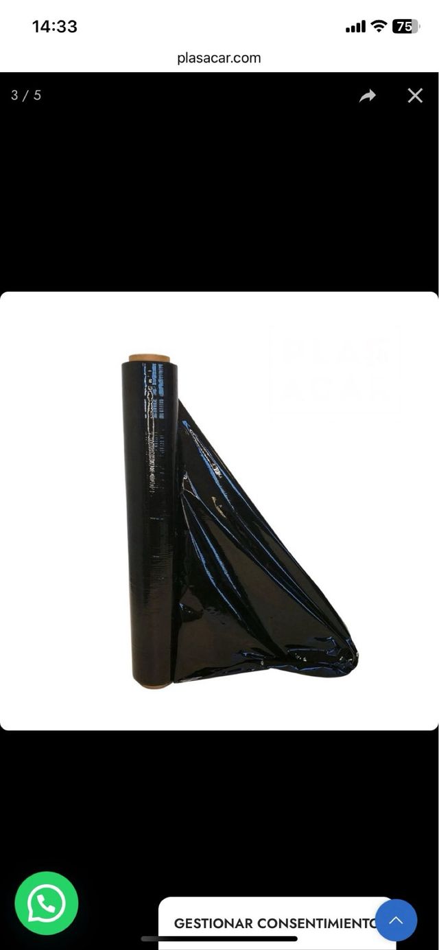 Scatola da 6 rotoli di pellicola estensibile manuale nera