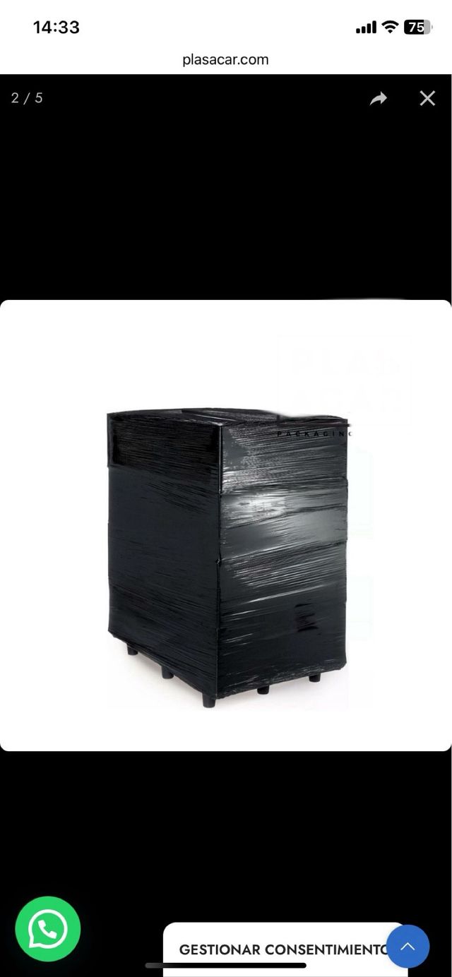 Scatola da 6 rotoli di pellicola estensibile manuale nera