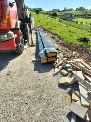 Vigas de madera para construcción