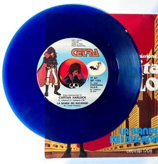Capitan Harlock 45 giri Vinile Blu Raro Perfetto
