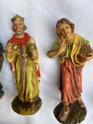 Antiguo Belén Italiano 16 piezas,años 1950/60