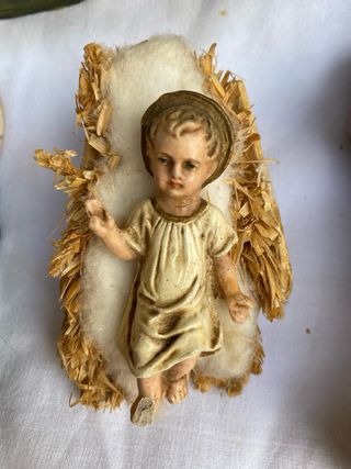 Antiguo Belén Italiano 16 piezas,años 1950/60