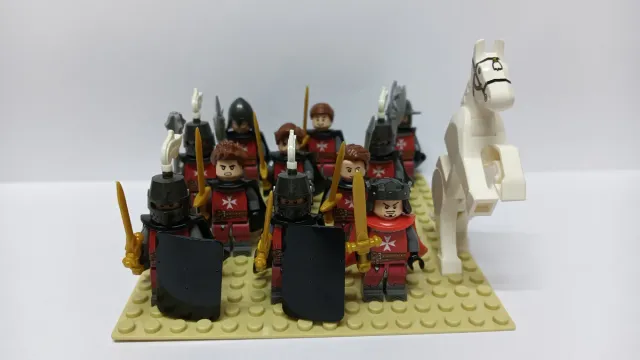 Pacote Crusader Knights compatível com LEGO
