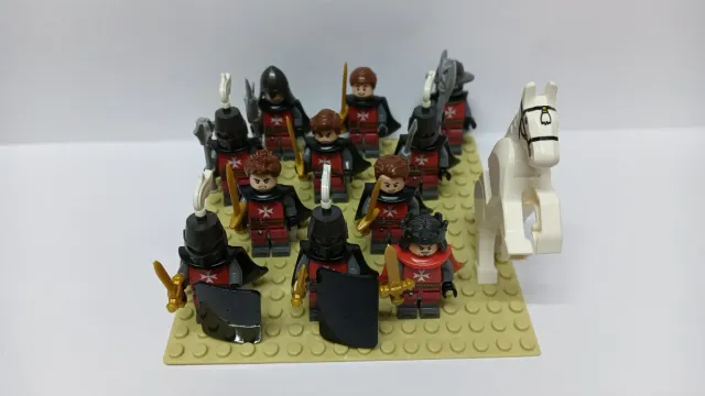 Pacote Crusader Knights compatível com LEGO