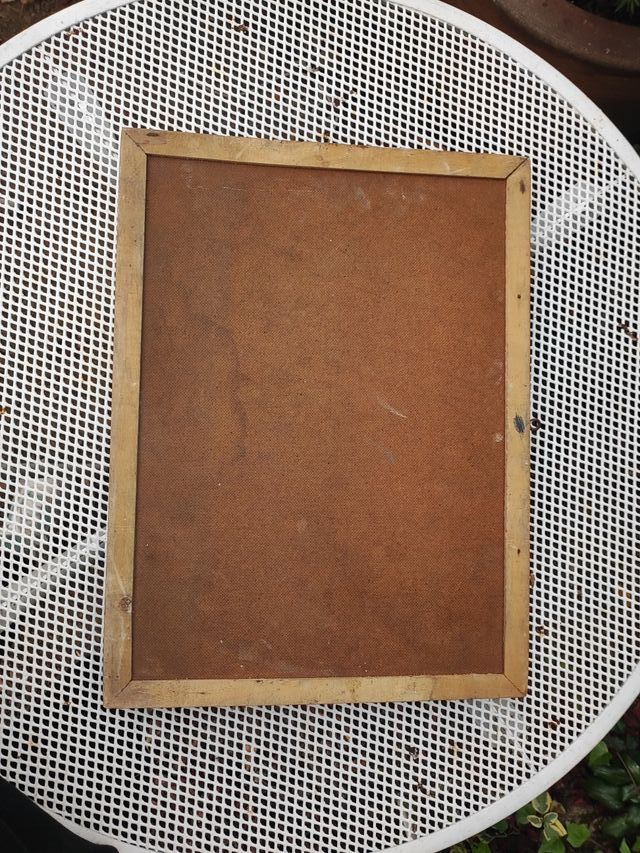 Pizarra antigua de madera años 50