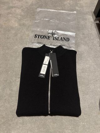 Sudadera Stone Island Negra Cremallera