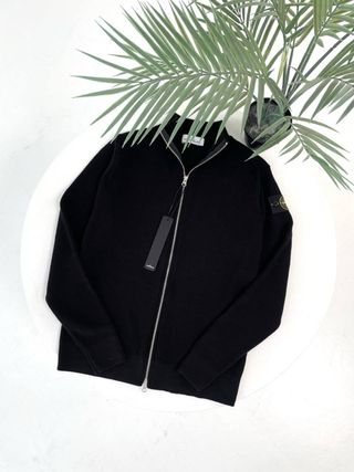 Sudadera Stone Island Negra Cremallera