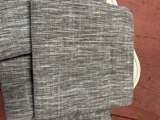 Set 4 Cuscini Sedie Tessuto Grigio