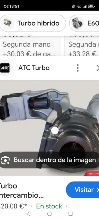 Turbo BMW 177cv , BMW 2.0 diesel , geometría