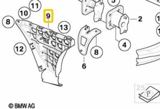 2x SOPORTES PARAGOLPES TRASERO BMW M5 E60