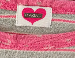 Maglietta Ragno a righe grigie e rosa
