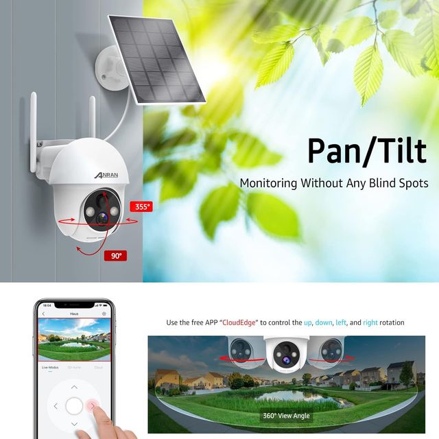 ¡-50%! | ANRAN 2K Cámara Vigilancia WiFi Exterior