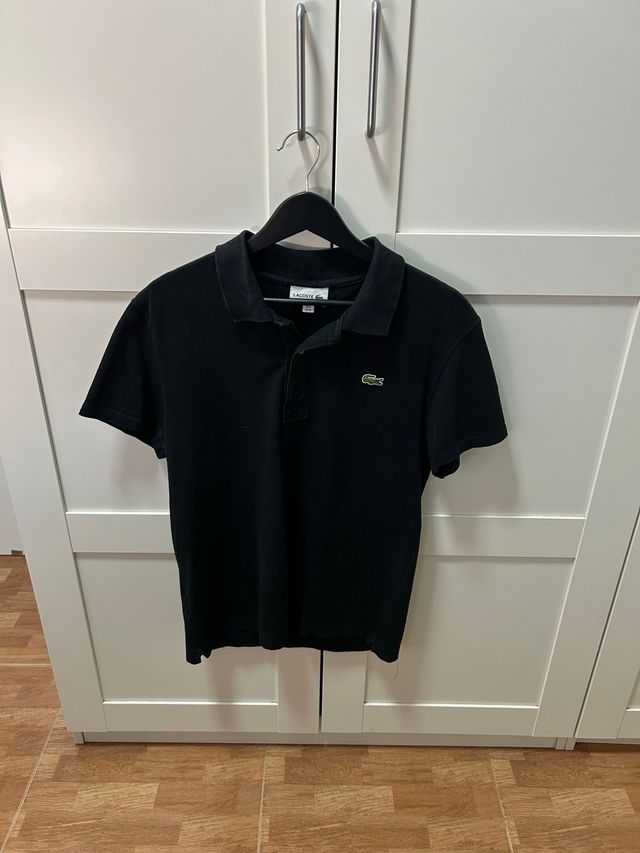Polo Lacoste Negro Talla M