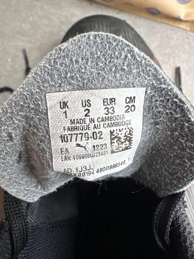 Botas de fútbol Puma multitacos negras 33