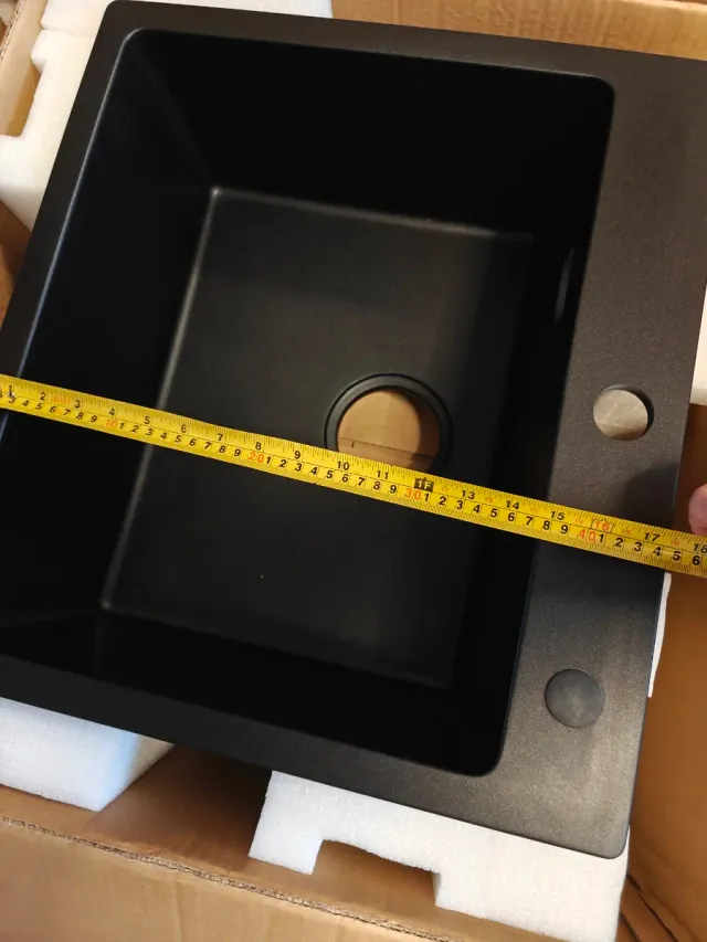 Fregadero de cocina de granito negro antracita